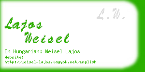 lajos weisel business card